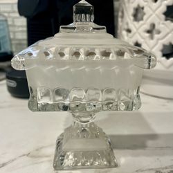 Crystal “Wedding Box" lidded pedestal dish
