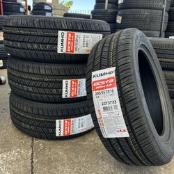 205/55/16 Kumho 4 NEW Tires Installed And Balanced 50,000 Miles Warranty