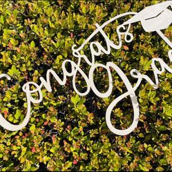 “CONGRATS GRAD” Wood Sign 