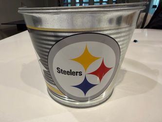 NFL Steelers Metal Pail 5 Qt