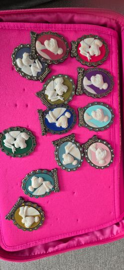 Disney birth stone pin set