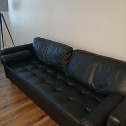 Black Leather Sofa And Loveseat 