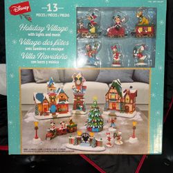 Costco Disney 13 Piece CHRISTMAS village 