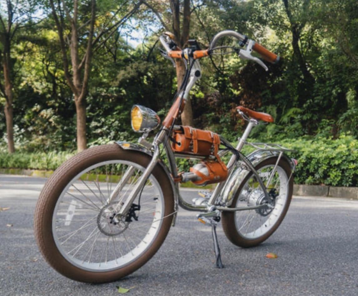 Vintage Shaft Drive Electric Bike Fat Tire Cruiser Retro R for Sale