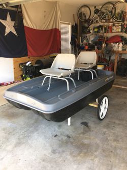 8 Foot Bass Pro Shop Two Person Pond Prowler with Trolling Motor and  Homemade Stand for Sale in Argyle, TX - OfferUp