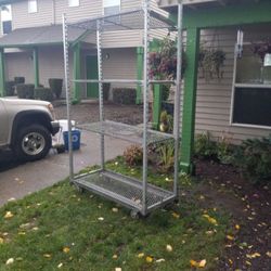 Large Industrial Rolling Metal Storage Cart