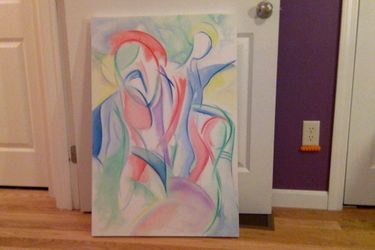 Abstract Angels Painting For Sale By Original Artist 36” x 24”
