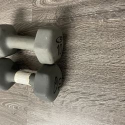 Pair Of 10 Lb Each Neoprene Dumbbells