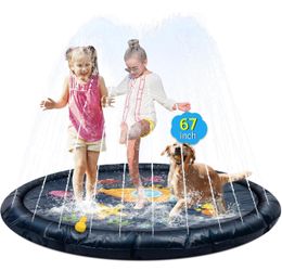 67" Non-Slip Splash Pad for Kids and Dog