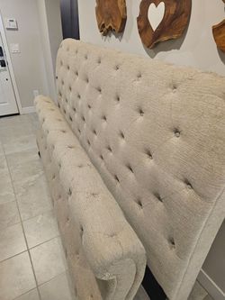 Ashley Furniture upholstered sleigh bed frame