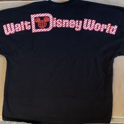 Walt Disney World Parks Mickey Mouse Candy Cane Christmas Spirit Jersey Black SM