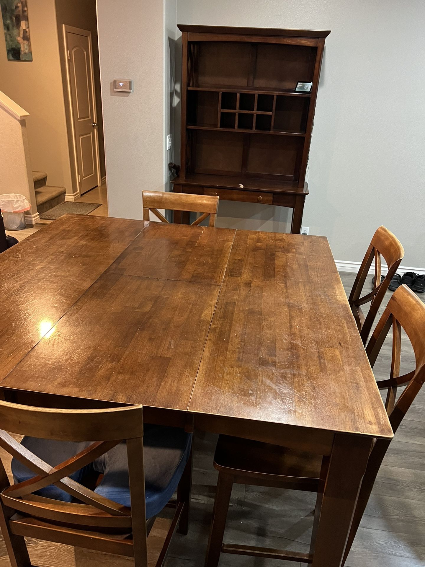 Dining Table and Hutch Set