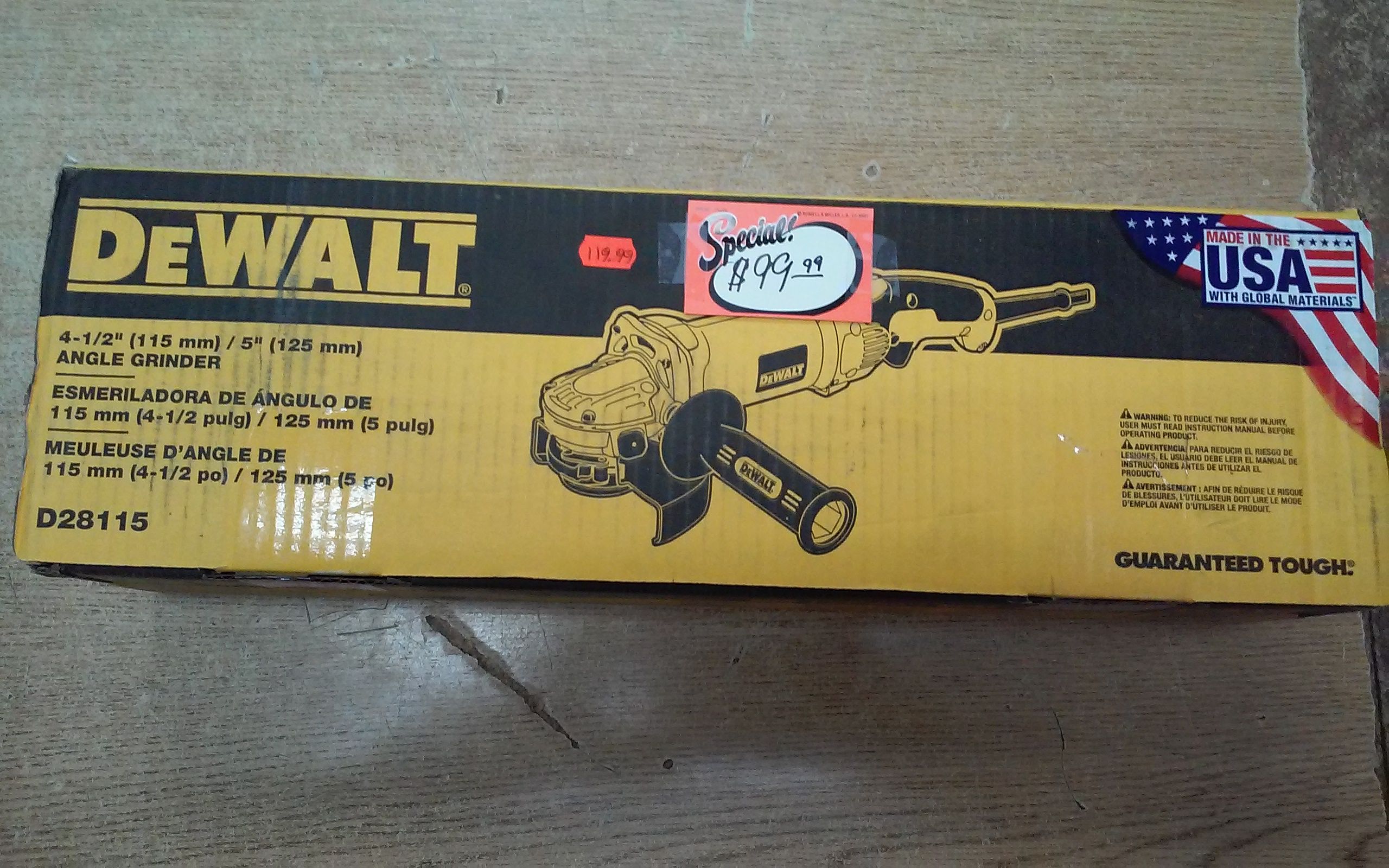 *BRAND NEW* DEWALT D28115 13 Amp 4-1/2"-5" High Performance Grinder w/ Trigger Grip