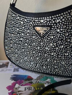 Cleo Satin Bag With Crystals / Luxury Designer Bags / Purse / Belt / Wallet For Man / Cartera De Disenador / Louis / GG / CD