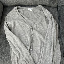 Gray cardigan