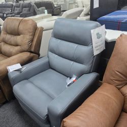Gray Leather Power Recliner Chair🚚WE DELIVER🚚