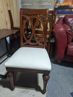 6 High-Back Dining Chairs (Includes Leather Covers)