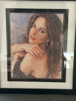 🤩Framed 👨🏻🎨Watercolor 🖼️Portrait of a 💃🏻Woman