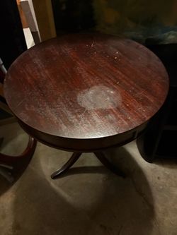Circled round table