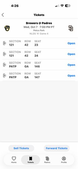 Brewers vs Padres NLDS Game 4 Tickets