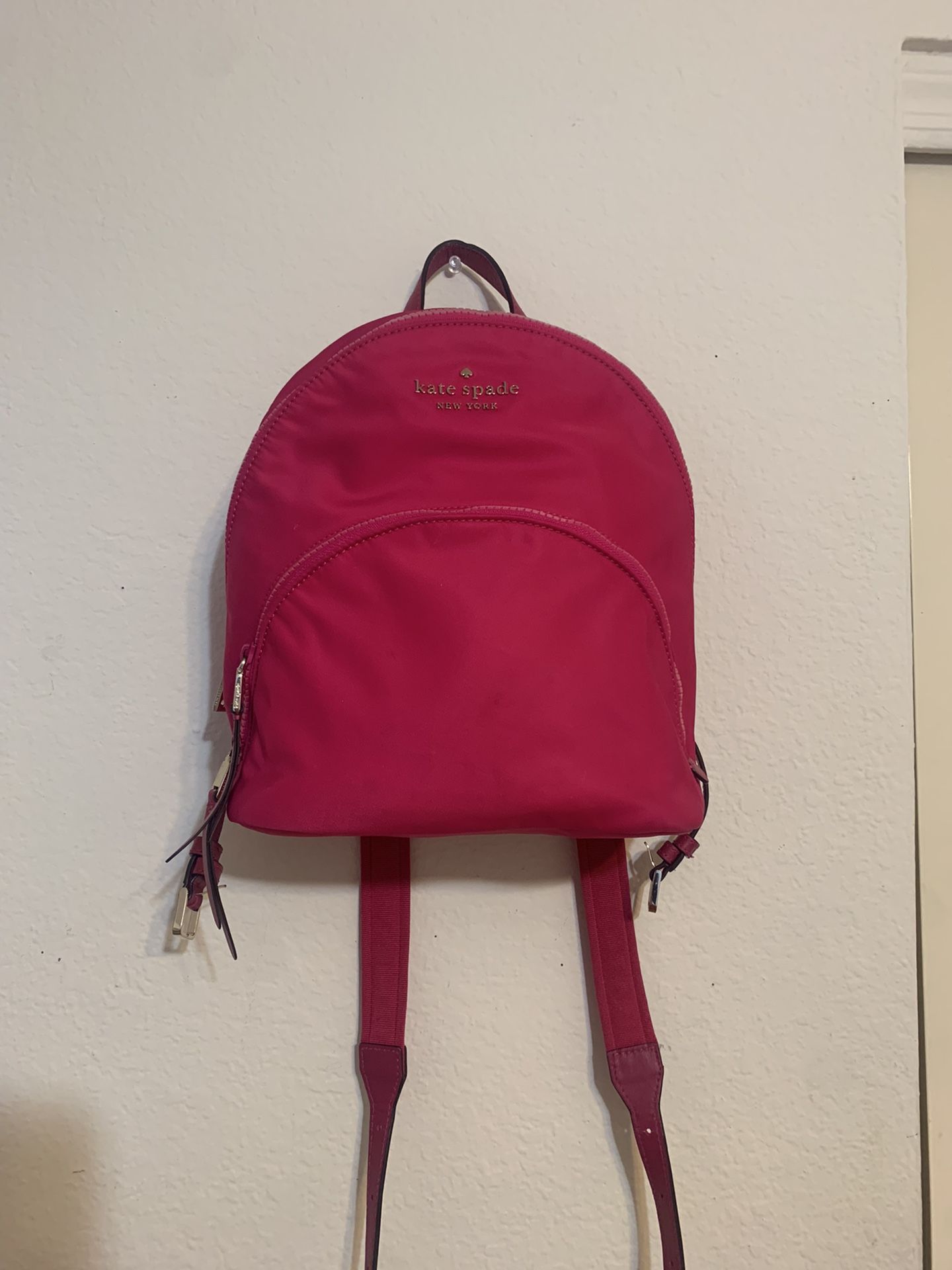 Hot Pink Kate Spade Nylon Karissa Backpack Purse 