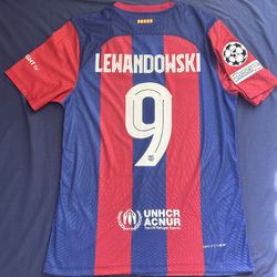 Lewandowski Barcelona Soccer Jersey - Champion League Edition - 