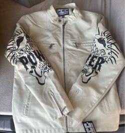 Motorcycle jacket faux leather