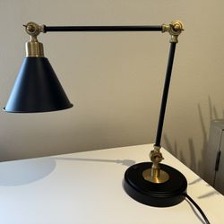 Black Metal Adjustable Table Lamp