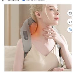 Neck & Shoulder Massager 8D Shiatsu Back Massager For Deep Tissue With Heat