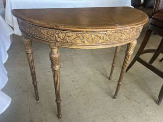 Table / hallway table / Theodore Alexander Italian Regency Demi Lune Console Table
