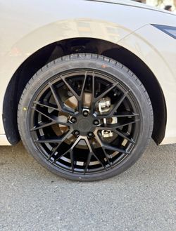 New Wheels & Tires Package Deal, 18" Matte Black Katana 5x114.3 Wheels 225/40R18 Celimo Salient Tires