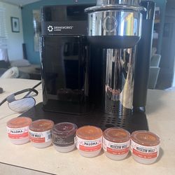 Drinkworks Cocktail Pod Machine with Assorted Pods - Black & Silver By Keurig