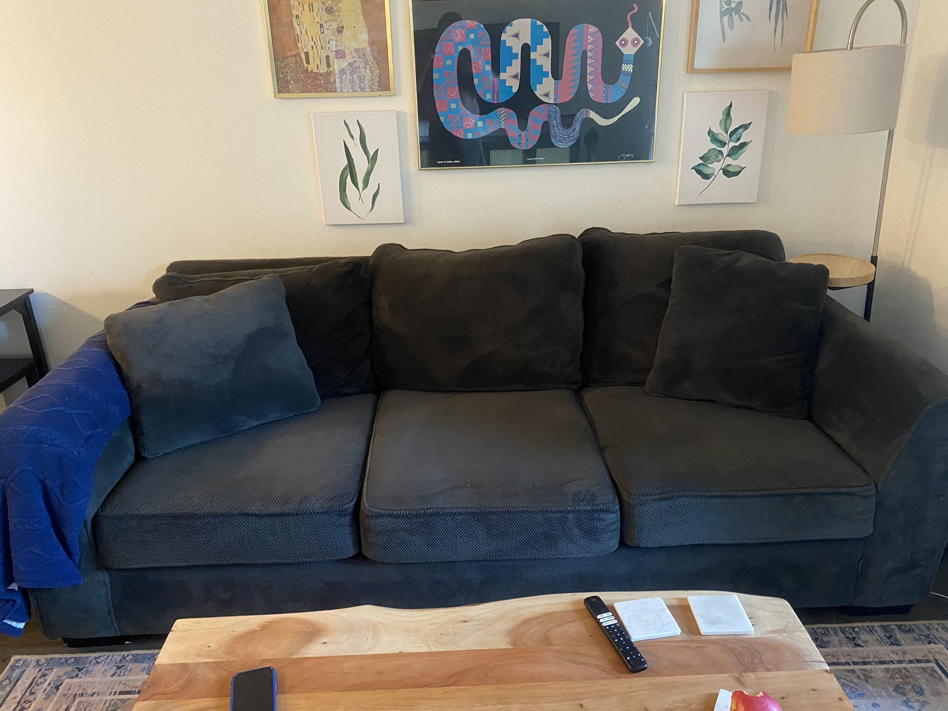 Black/ grey Couch 