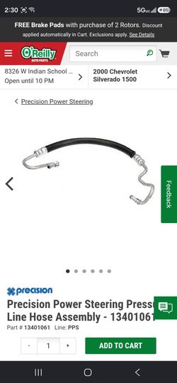 2000 chevy Silverado  power steering  hose brand  new fits other  chevy models as well Precision Power Steering Pressure Line Hose Assembly - 1
