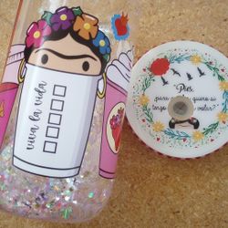 Frida Kalo Snow globe Tumbler 14oz 