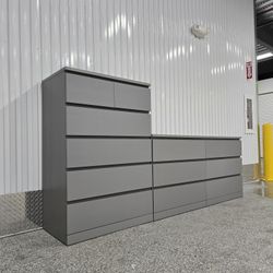 Dresser & Chest Of Drawers Set 