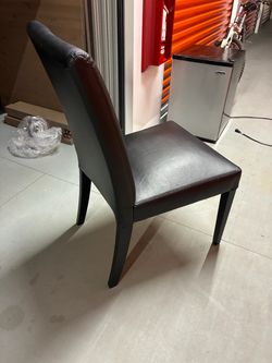 Faux leather dining room chairs