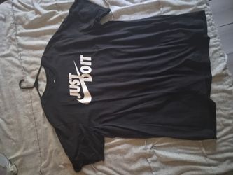 NIKE TEE MENS BLACK "JUST DO IT" GRAPHIC LOGO T-SHIRT 2XL