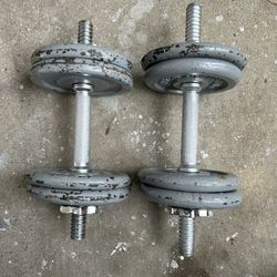 Pair Of Adjustable Dumbbells 
