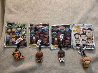Bag clips - Frank Costanza, Scar (Lion King), & Okoye (Black Panther)