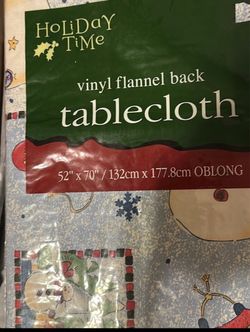 Holiday Time Snowmen & Winter Friends Vinyl Tablecloth