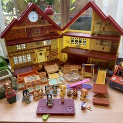 Bluey house playset with Jeep & garbage truck
