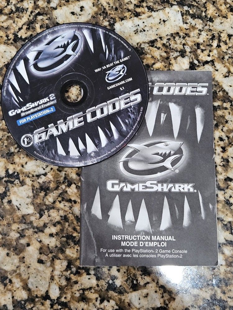 GameShark 2 Playstation 2 Ps2 Game Shark Cheat Codes Game Video Guide NO BOX Disc Only W/ Manual