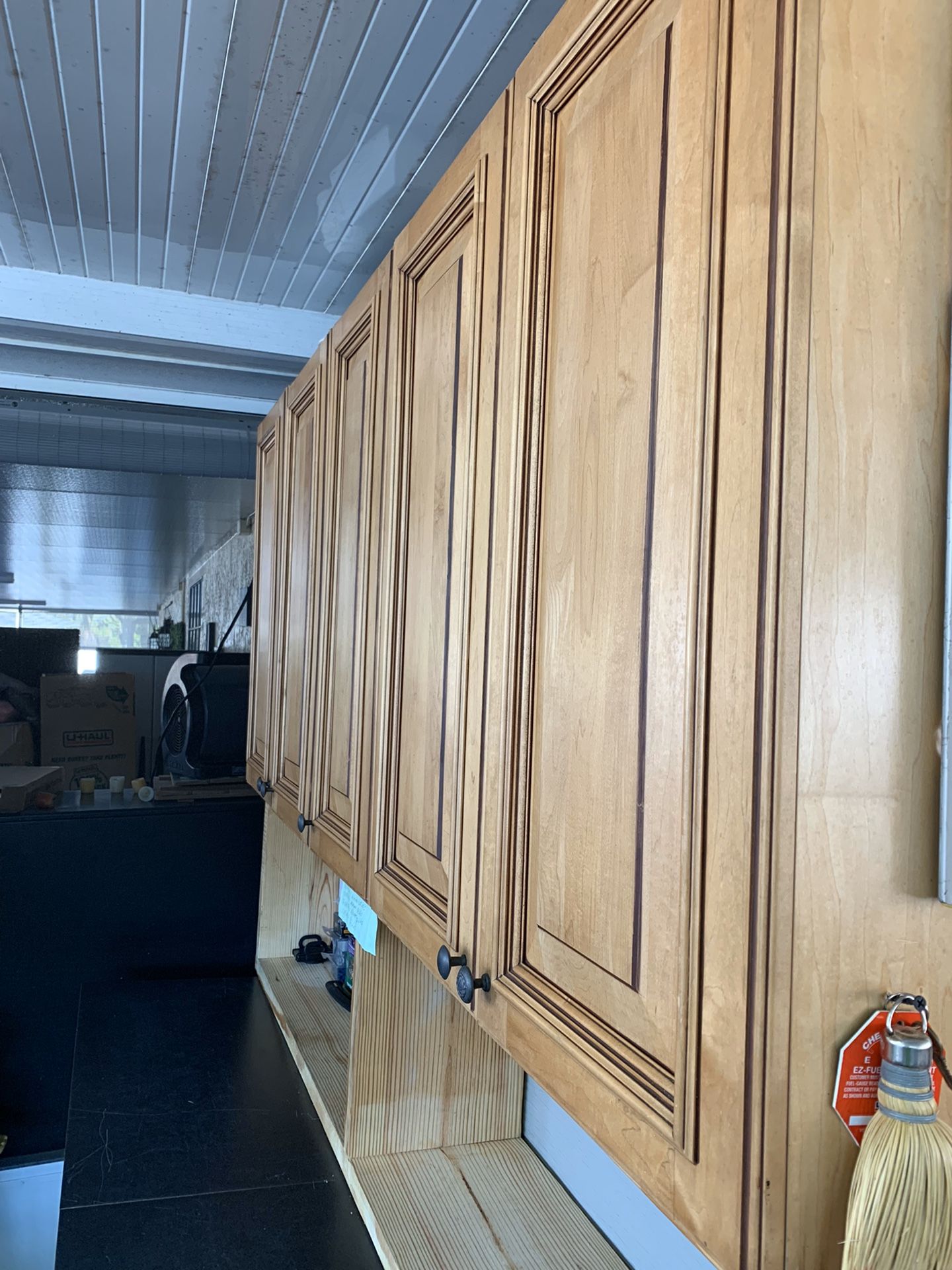 Upper kitchen/garage cabinets