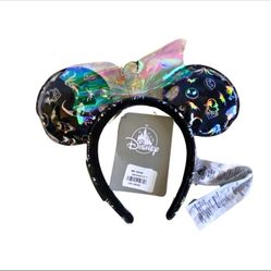 Disney Loungefly Nightmare Before Christmas Holographic Mickey Ears NWT