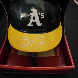 Barry Zito Autograph On Mini Helmet