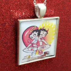 Good and Evil Betty Boop Fashion Necklace 