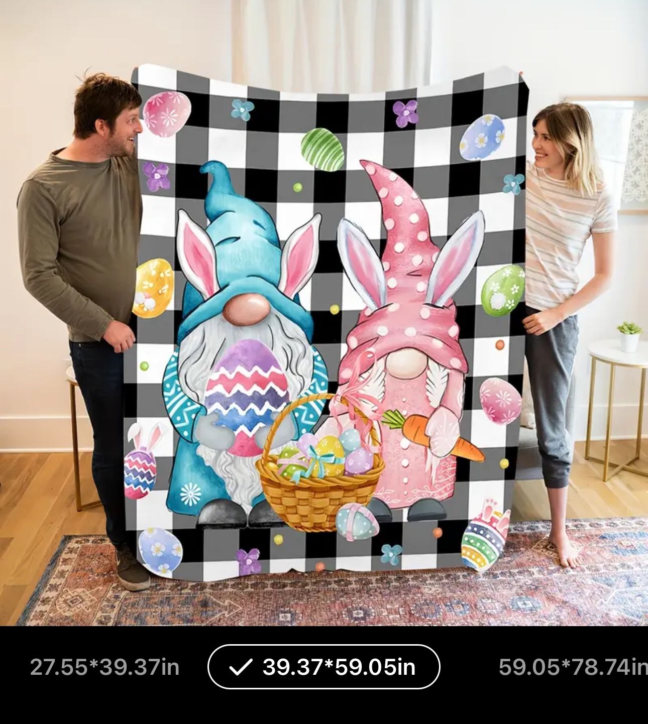 EASTER GNOMES BLANKET 40x60