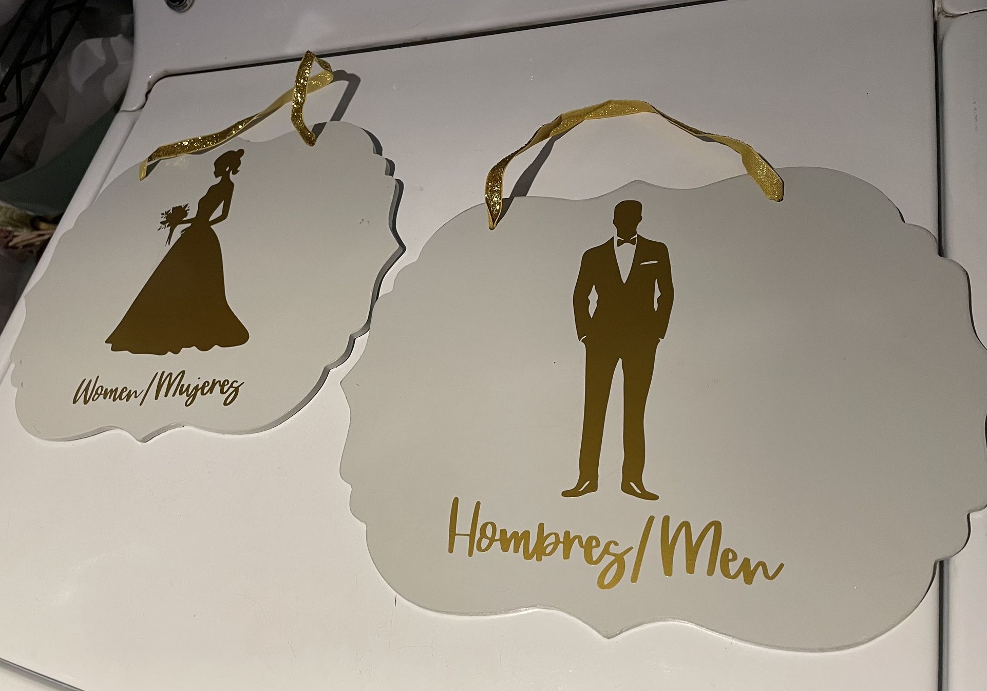 Wedding Restroom Signs