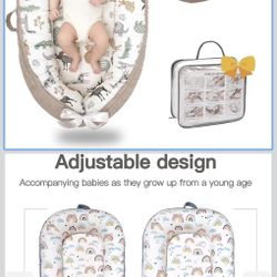 Infant Support Cushion-Breathable and Soft Organic 100% Cotton, Portable Tummy Time Mat with Removable Support Cushionr Cover, Floor Baby Support Cush